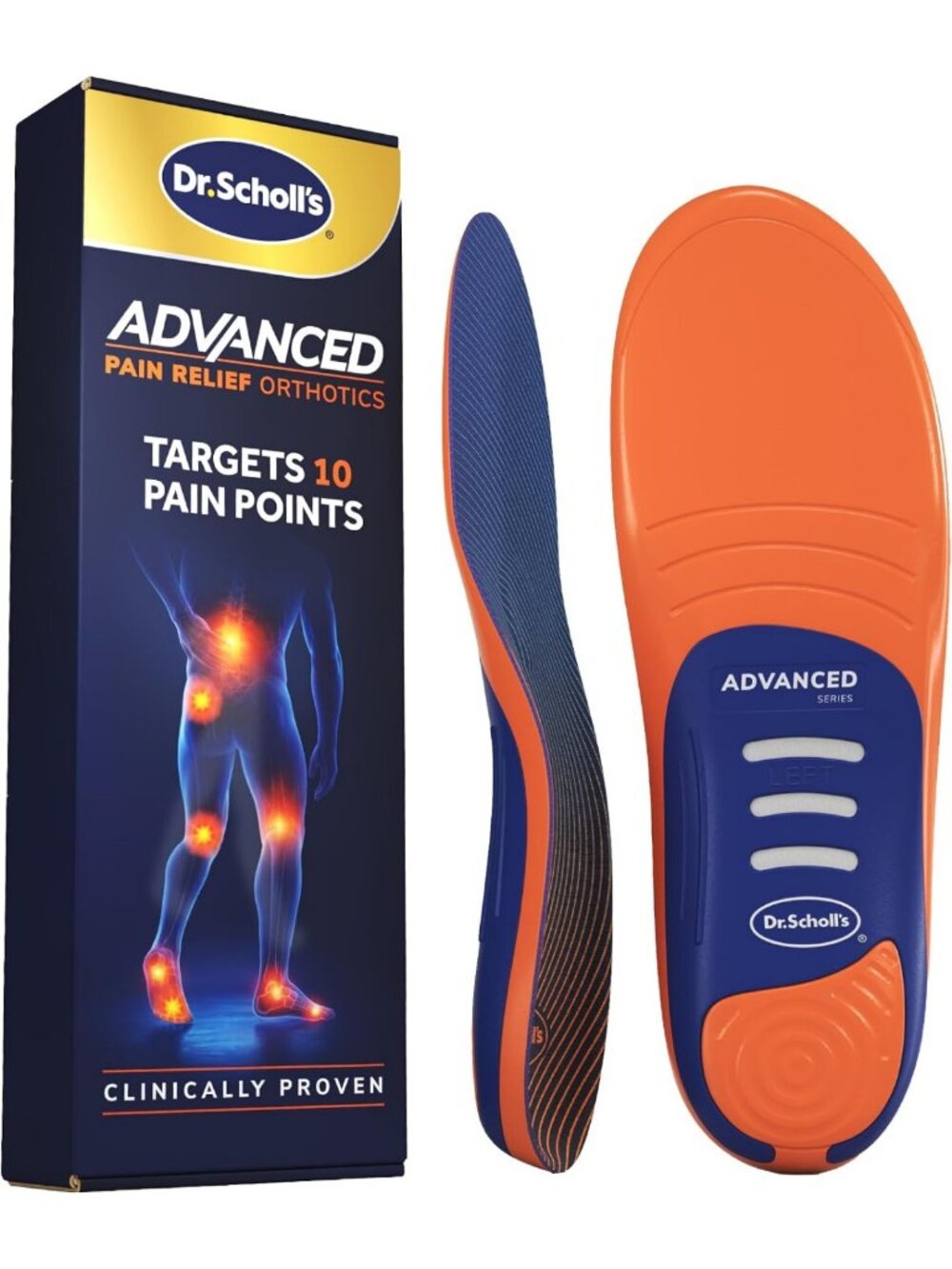 Dr. Scholl's Advanced Pain Relief Plantar Fasciitis Orthotic Insoles